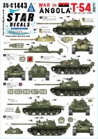 Star Decals 35-C1443 War in Angola # 2.T-54 and T-55 tanks.MPLA/FAPLA in 1970-80s.T-54B, T-55, T-55A and T-55AM 1/35