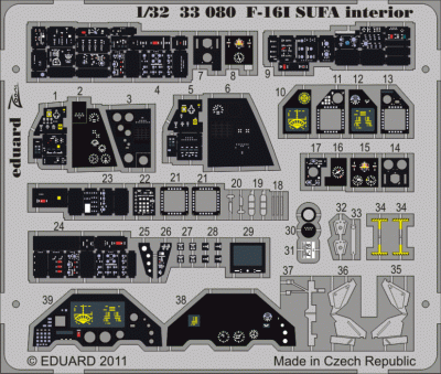 Eduard 33080 F-16I SUFA interior S.A. 1/32