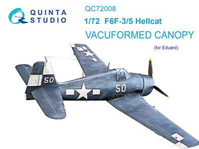 Quinta Studio QC72008 Набор остекления для модели F6F-3/5 (Eduard) 1/72
