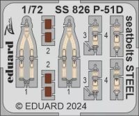 Eduard SS826 P-51D seatbelts STEEL (EDU) 1/72