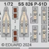 Eduard SS826 P-51D seatbelts STEEL (EDU) 1/72