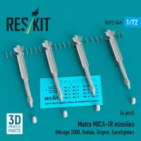 Reskit 72549 Matra MICA-IR missiles (4 pcs.) 1/72