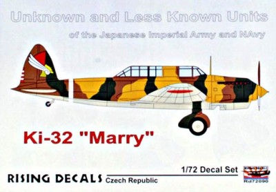 Rising Decals 72090 Ki-32 'Mary' Unknown and Less Known Units 1/72