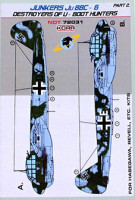 Kora Model NDT72031 Ju88C-6 Destroyer of U-Boot hunt. Pt.2 декали декали 1/72