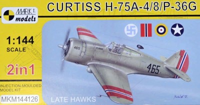 Mark 1 Models MKM-144126 Curtiss H-75A-4/8/P-36G Late Hawks (2-in-1) 1/144