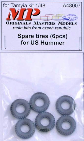 Mp Originals Masters Models MP-A48007 1/48 Spare tires for US Hummer (6 pcs.)