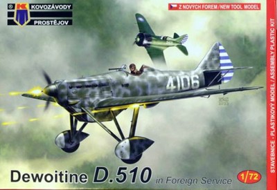 Kovozavody Prostejov 72185 Dewoitine D.510 in Foreign Service (3x camo) 1/72