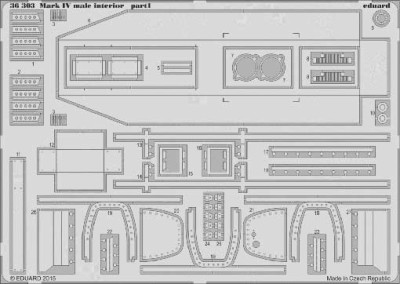 Eduard 36303 1/35 Фототравление Mark IV male interior