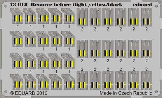 Eduard 73018 Remove Before Flight yellow/black