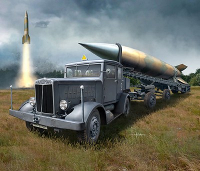 Revell 03310 Военная техника SS-100 Gigant + Transporter + V2 1/72