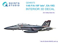 Quinta Studio QD48373 F/A-18F late / EA-18G (Hobby Boss) 3D Декаль интерьера кабины 1/48