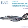 Quinta Studio QD48373 F/A-18F late / EA-18G (Hobby Boss) 3D Декаль интерьера кабины 1/48