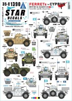 Star Decals 35-C1390 Ferrets in Cyprus # 1 British and Danish Ferret Scout Car Mk.2 Mk.1 and Mk.2 Scout cars 1/35