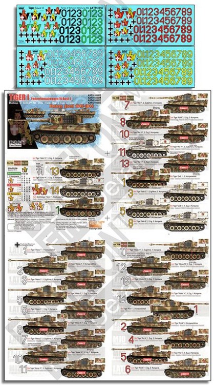 Echelon FD AXT351056 SchPzAbt 506 Pz.Kpfw.VI Tiger Is Eastern Front 1943 1/35