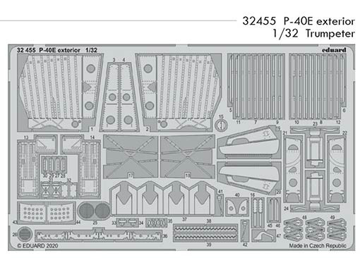 Eduard 32455 SET P-40E exterior (TRUMP)