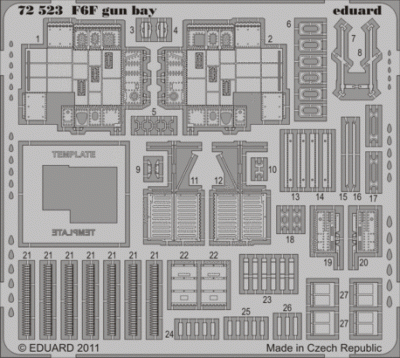 Eduard 72523 F6F gun bay 1/72