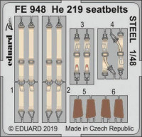 Eduard FE948 1/48 He 219 seatbelts STEEL (TAM)