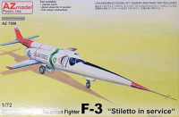 Az Model 75098 F-3 Stiletto In Service Am.fighter (3x camo) 1/72