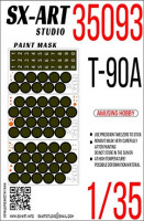SX Art 35093 Окрасочная маска Т-90A (Amusing Hobby) 1/35
