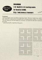 New Ware NWA-M0096 Mask Me262 B-1/U-1 markings (REV 04995) 1/32