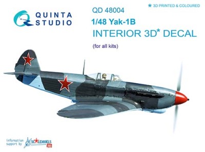 Quinta studio QD48004 Як-1Б (для любых моделей) (перевыпуск QD48004-Pro) 1/48