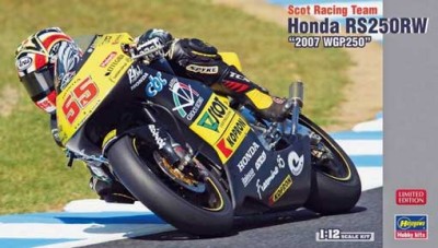 Hasegawa 21702 Мотоцикл: SCOT RACING TEAM HONDA RS250RW &quot;2007 WGP250&quot; (HASEGAWA) 1/12