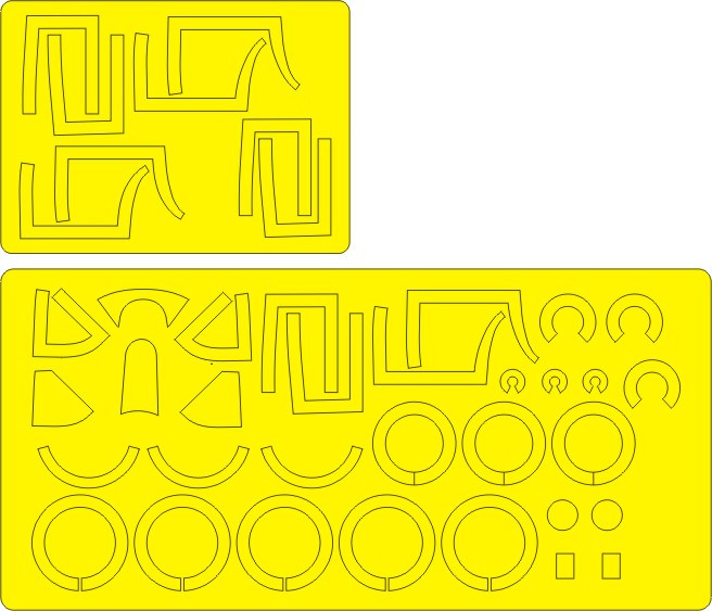 New Ware NWA-M0231 1/48 Mask F7F-3/3N Tigercat ADVANCED (ITAL/AMT)