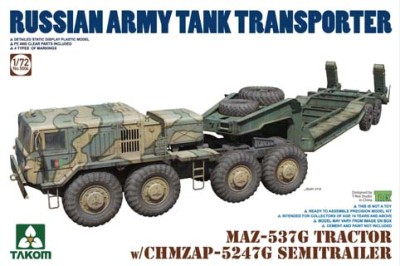 Takom 5004 MAZ-537G Tractor w/ CHMZAP-5247G Semitrailer 1/72