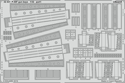 Eduard 32431 SET P-40F gun bays (TRUMP)