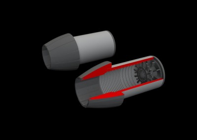 Eduard 648804 BRASSIN EA-18G exhaust nozzles PRINT (MENG) 1/48
