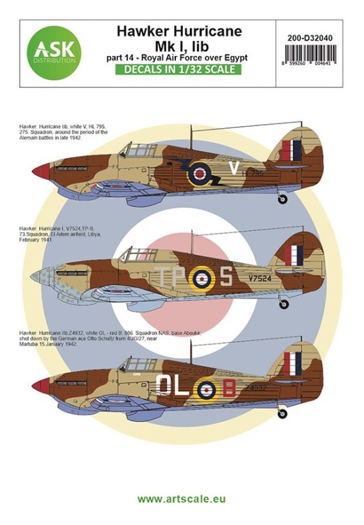 Art Scale 200-D32040 Hawker Hurricane Mk.I, IIb part 14 1/32