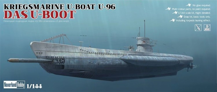 Neverland Hobby 8001 Kriegsmarine U-boat U-96 Das U-boot snap kit 1/144	