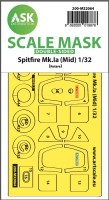 Art Scale 200-M32064 Supermarine Spitfire Mk.Ia (mid) wheels and canopy frame paint mask (inside and outside) 1/32