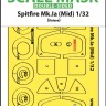 Art Scale 200-M32064 Supermarine Spitfire Mk.Ia (mid) wheels and canopy frame paint mask (inside and outside) 1/32