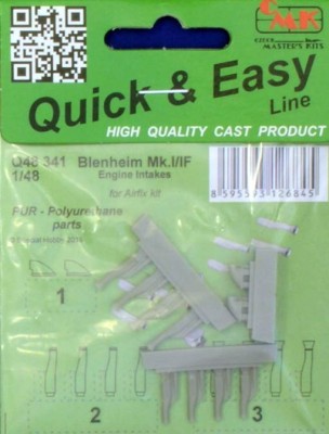 CMK Q48341 Blenheim Mk.I/IF Engine Intakes (AIRFIX) 1/48