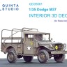 Quinta Studio QD35061 Dodge M37 (Roden) 3D Декаль интерьера кабины 1/35