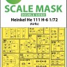 Art Scale 200-M72019 Heinkel He 111H-6 wheels and canopy frame paint masks (inside & outside) 1/72