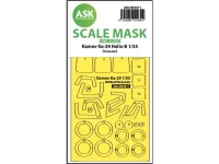 Art Scale 200-M35011 Kamov Ka-29 Helix-B wheels and canopy frame paint masks (outside only) 1/35