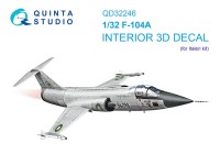Quinta Studio QD32246 F-104A (Italeri) 3D Декаль интерьера кабины 1/32