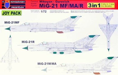 Kovozavody Prostejov 72105 MiG-21 MF/MA/R JOYPACK (3-in-1, no decals) 1/72