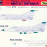 Kovozavody Prostejov 72105 MiG-21 MF/MA/R JOYPACK (3-in-1, no decals) 1/72