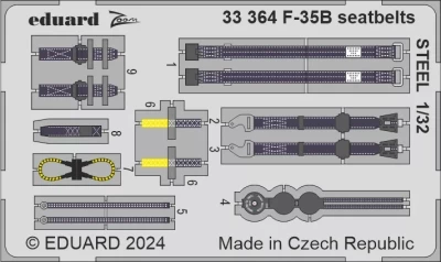 Eduard 33364 F-35B seatbelrs STEEL (TRUMP) 1/32