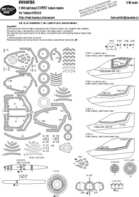 New Ware NWA-M1164 Mask F-35B Lightning II EXPERT (TAM) 1/48