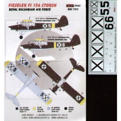 Kora Model DEC7211 Fi 156 Storch (Royal Bulgarian Airf.) декали декали 1/72