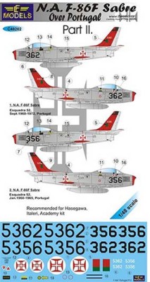 Lf Model C48202 Decals F-86F Sabre over Portugal (HAS) Part 2 1/48