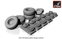Armory ARAW48310 Lockheed C-130 Hercules wheels, mid type 1/48