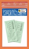 4+ Publications DMF14428 Decals S.Spitfire Mk.VIII/IX/XVI Stencils 1/144