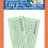 4+ Publications DMF14428 Decals S.Spitfire Mk.VIII/IX/XVI Stencils 1/144