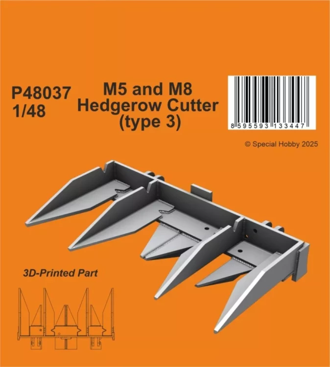 CMK P48037 M5 and M8 Hedgerow Cutter - type 3 1/48