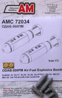 Advanced Modeling AMC 72034 ODAB-500PM Air-Fuel Explosive Bomb (2 pcs.) 1/72